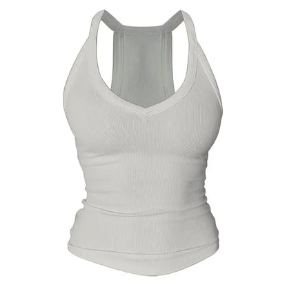 🔥Built-in bust support, sleeveless backless slim-fit basic tank top💖