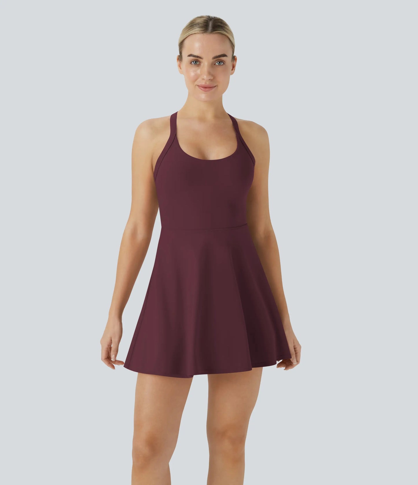 Backless Sleeveless Criss Cross Active Spring Dresses for Women - Easy Peezy, Dresses with pockets for Yoga Workout Running, Women's Sports & Outdoor Clothing