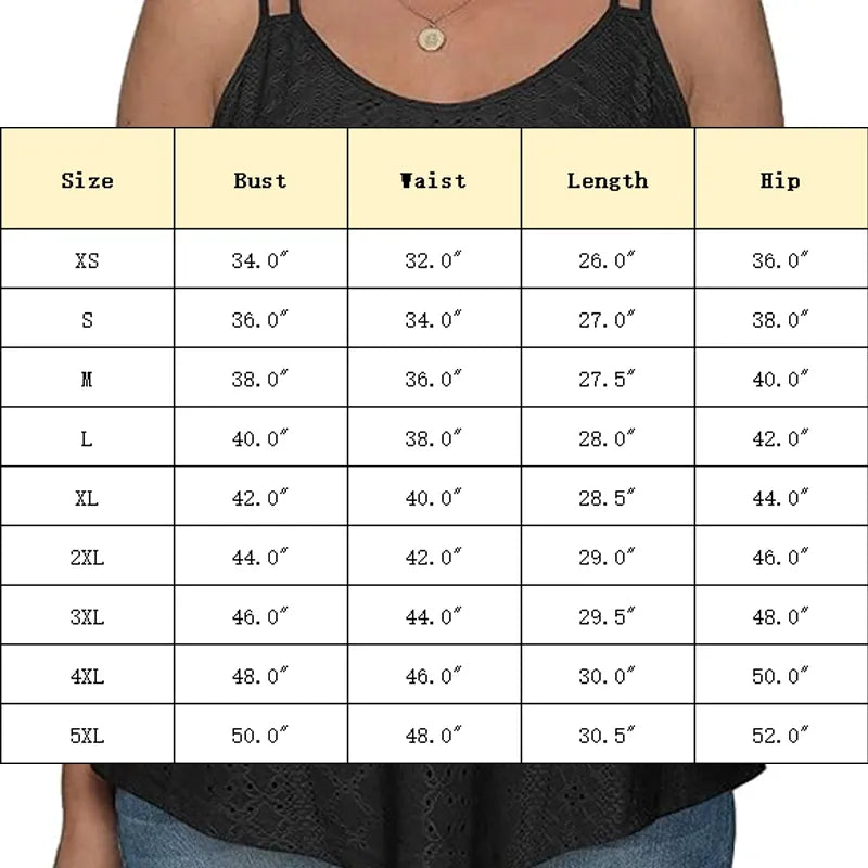 🔥Women's Eyelet Embroidered Tank Top | Soft Sleeveless Scoop Neck Summer Camisole