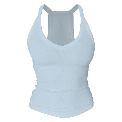 🔥Built-in bust support, sleeveless backless slim-fit basic tank top💖