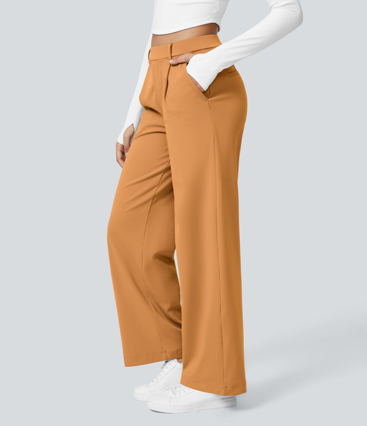 2026 NEW Limited offer🔥High Waisted Pocket Straight Leg Work Pants