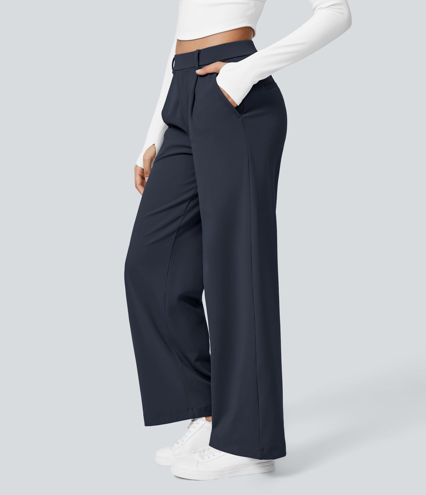 2026 NEW Limited offer🔥High Waisted Pocket Straight Leg Work Pants