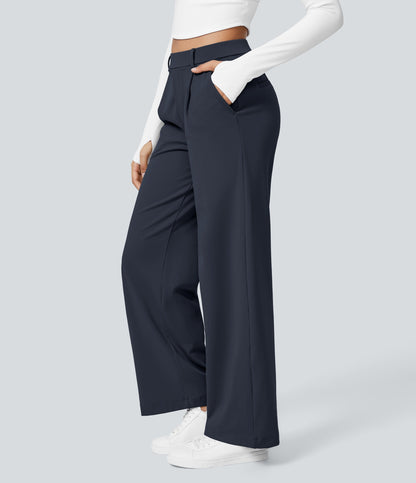 2026 NEW Limited offer🔥High Waisted Pocket Straight Leg Work Pants