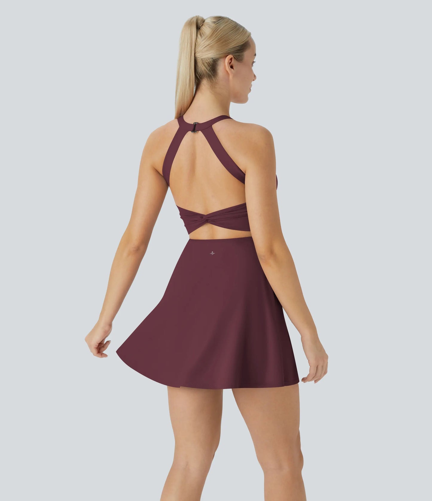 Backless Sleeveless Criss Cross Active Spring Dresses for Women - Easy Peezy, Dresses with pockets for Yoga Workout Running, Women's Sports & Outdoor Clothing