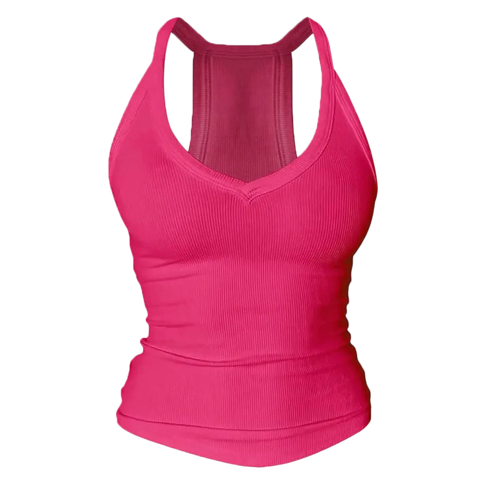 🔥Built-in bust support, sleeveless backless slim-fit basic tank top💖