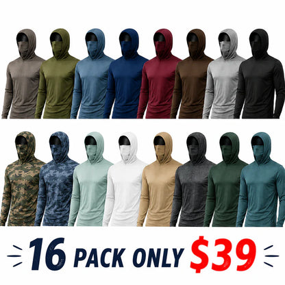 Men's UPF 50+ Long-Sleeve Sun-Protection Hoodie
