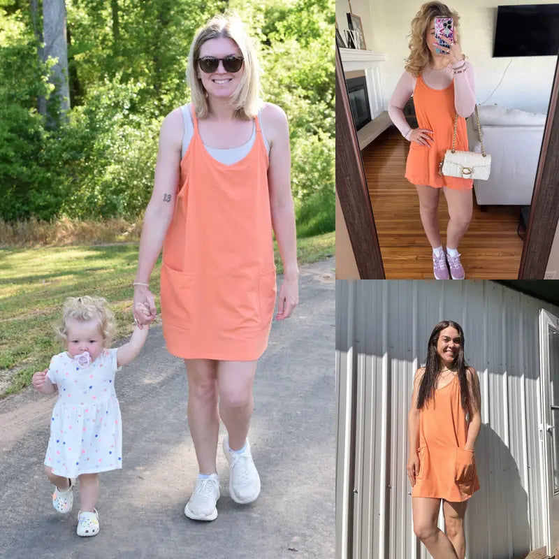 🔥Summer Sale❤️Womens Summer Sleeveless Mini Dress V Neck Spaghetti