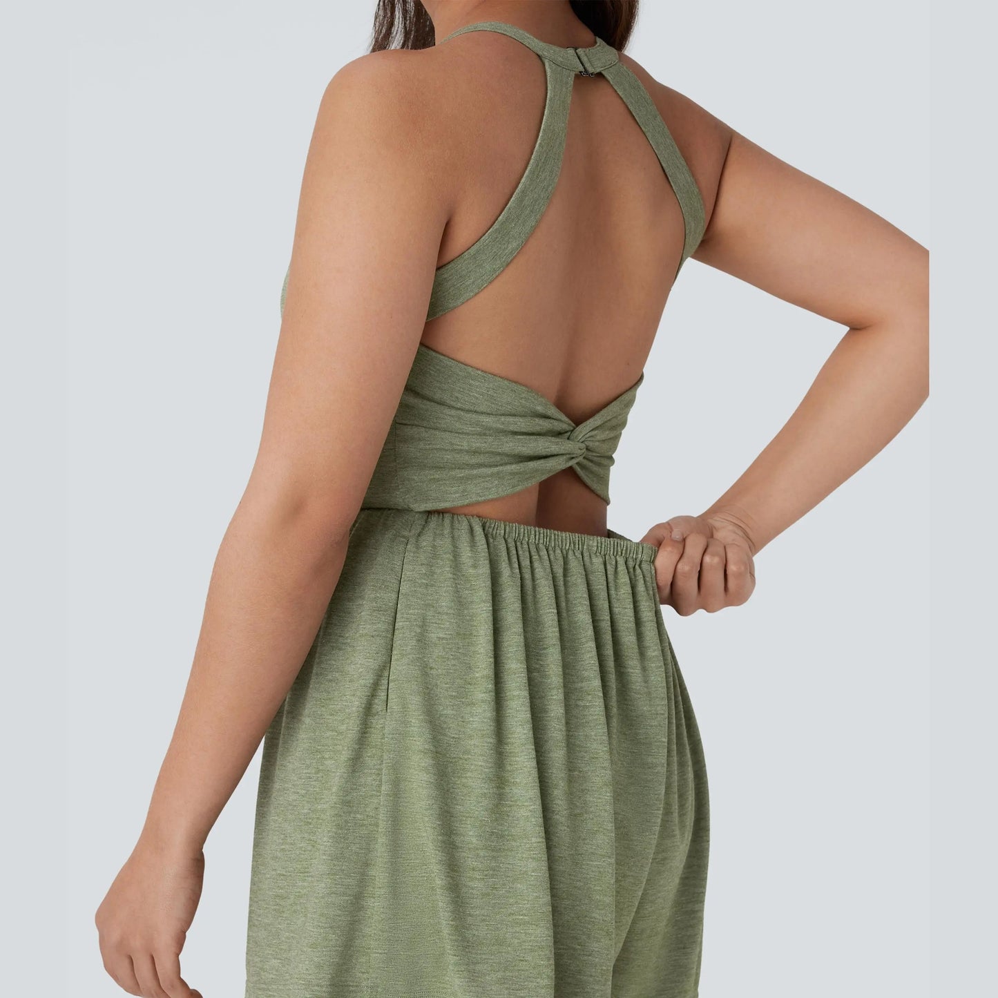 🔥U Neck Pocket Harem Casual Jumpsuit-Easy Peezy Edition