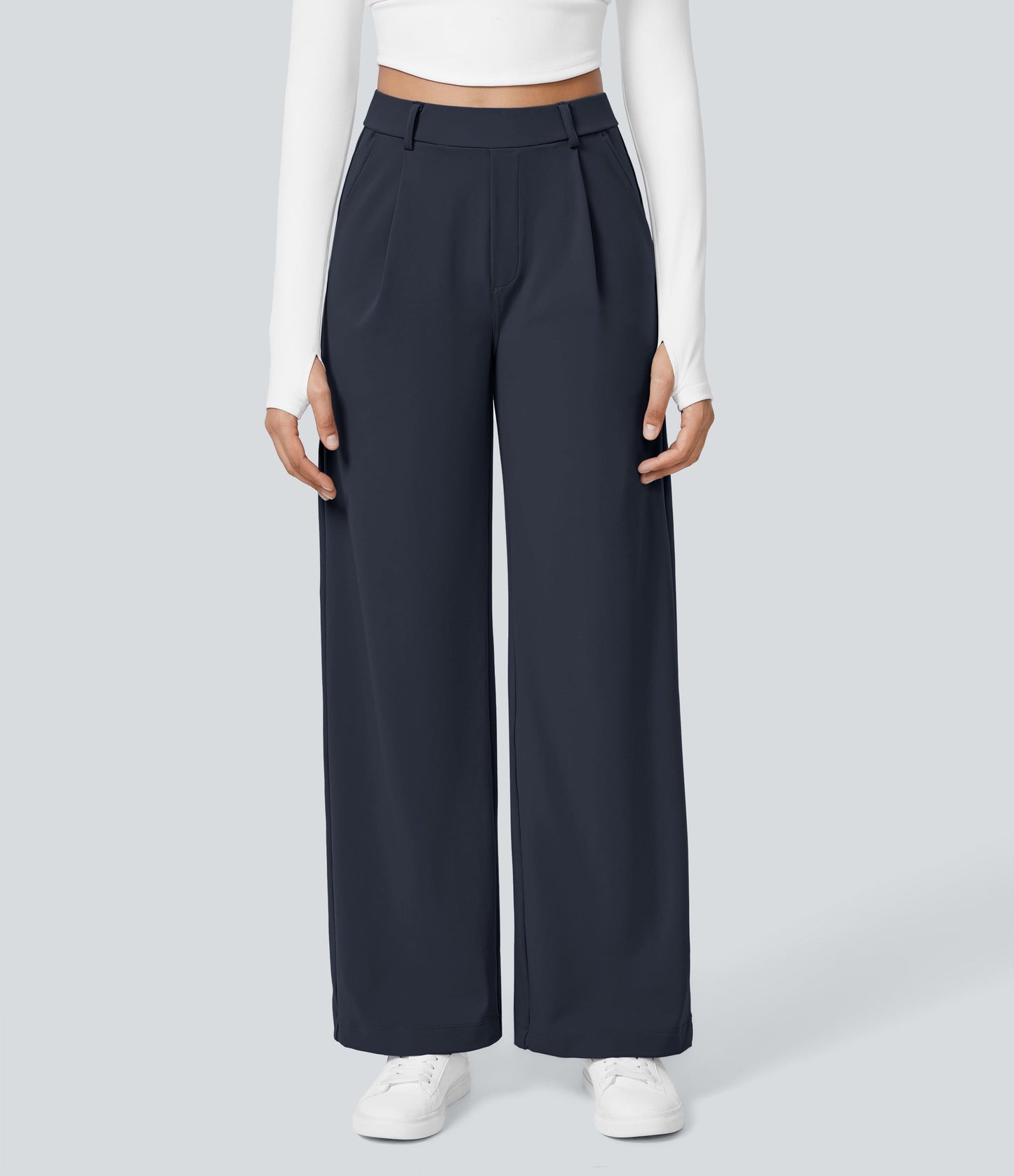 2026 NEW Limited offer🔥High Waisted Pocket Straight Leg Work Pants