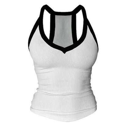 🔥Built-in bust support, sleeveless backless slim-fit basic tank top💖