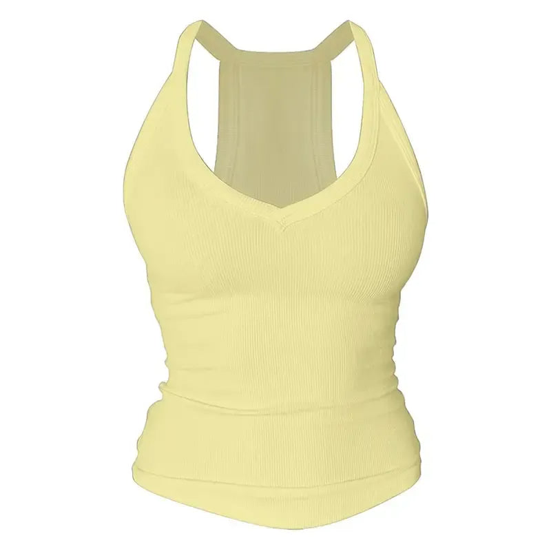🔥Built-in bust support, sleeveless backless slim-fit basic tank top💖