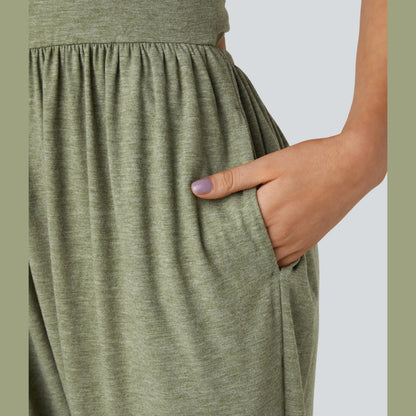 🔥U Neck Pocket Harem Casual Jumpsuit-Easy Peezy Edition