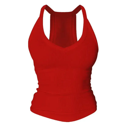 🔥Built-in bust support, sleeveless backless slim-fit basic tank top💖