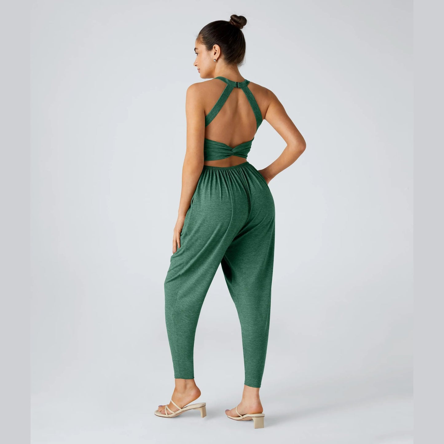 🔥U Neck Pocket Harem Casual Jumpsuit-Easy Peezy Edition