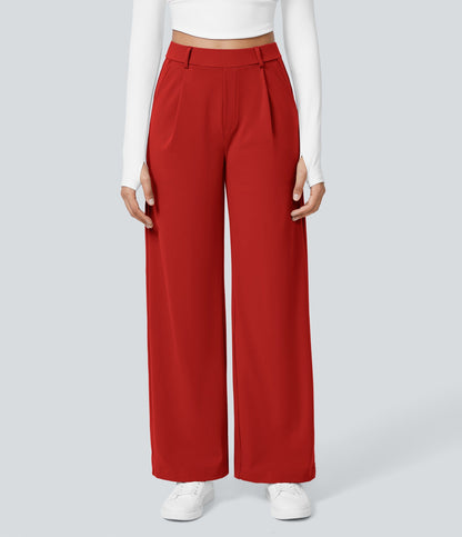 2026 NEW Limited offer🔥High Waisted Pocket Straight Leg Work Pants