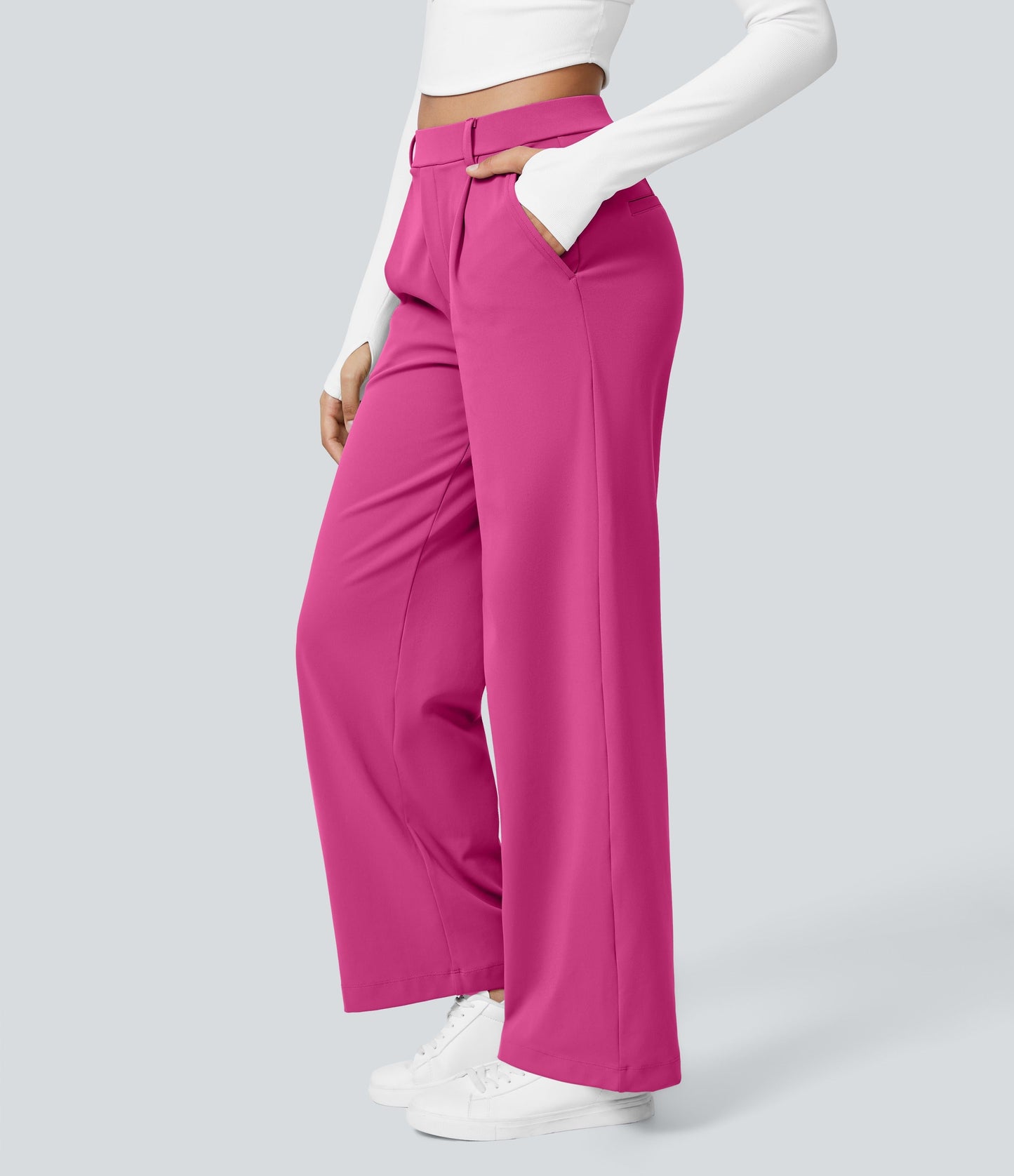 2026 NEW Limited offer🔥High Waisted Pocket Straight Leg Work Pants
