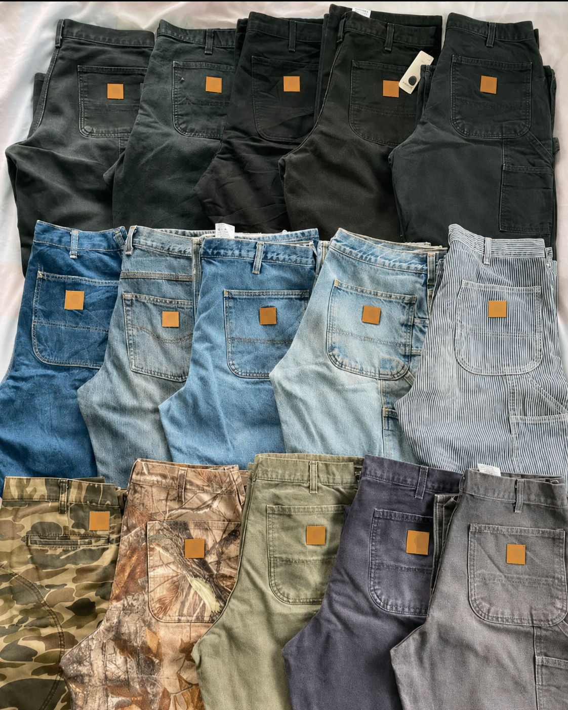 Men's Loose Fit Washed Duck Utility Work Pant 9-PACK with 7 Pockets