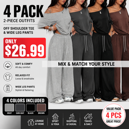 Women's Off-Shoulder Two-Piece Set