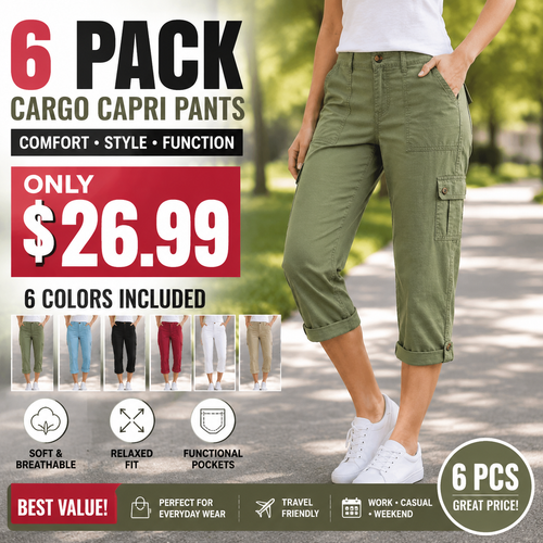 Women's Comfortable Stretch Capri with Pockets