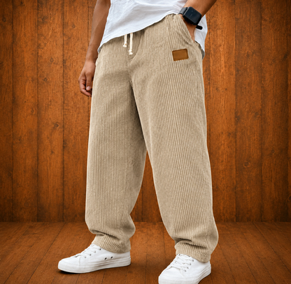🔥Men's Relaxed Fit Corduroy Pants – Casual Wide Leg Trousers