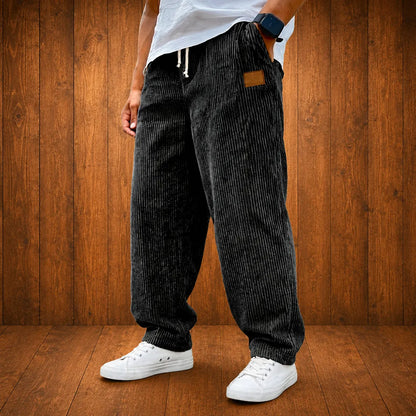🔥Men's Relaxed Fit Corduroy Pants – Casual Wide Leg Trousers