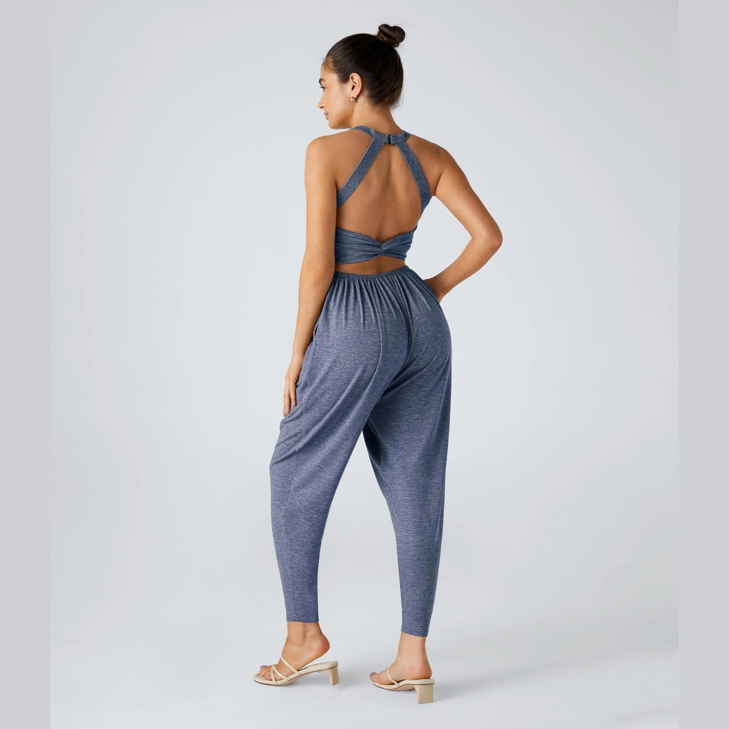 🔥U Neck Pocket Harem Casual Jumpsuit-Easy Peezy Edition