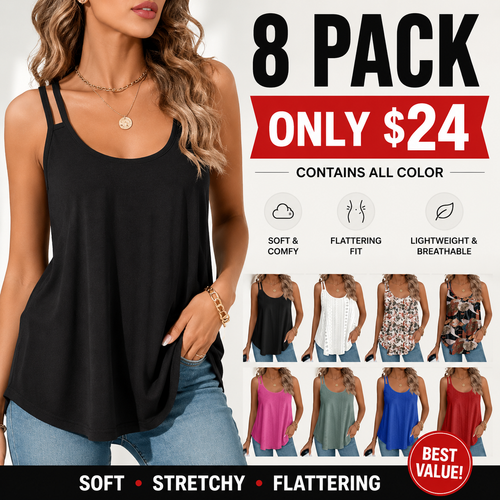 🔥Women's Eyelet Embroidered Tank Top | Soft Sleeveless Scoop Neck Summer Camisole