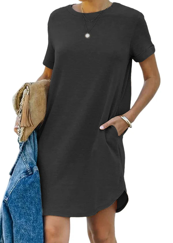 🔥 Last Day Sale | Soft Pocket T-Shirt Dress Women Love