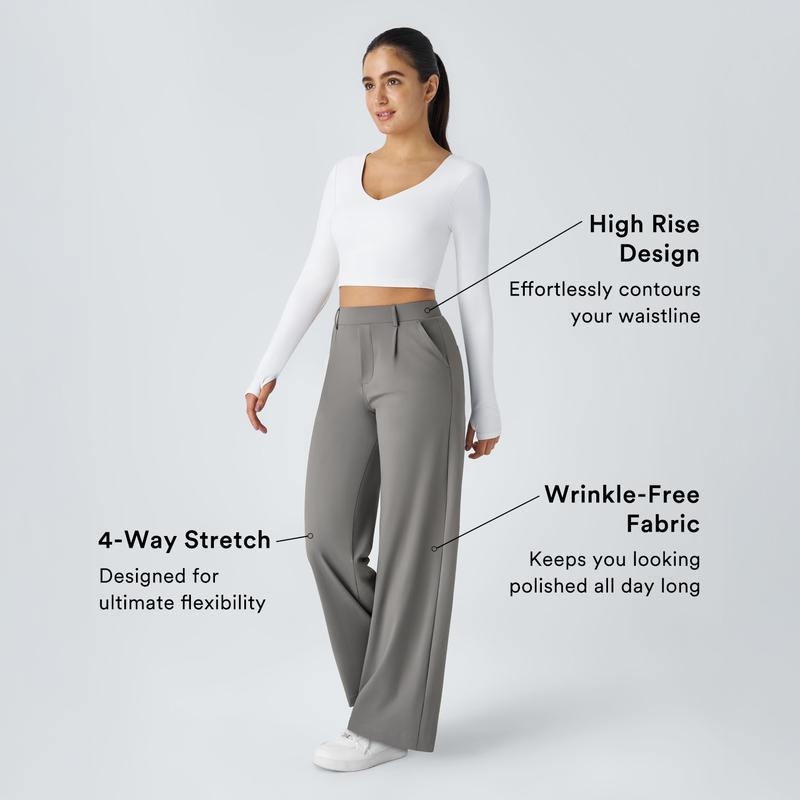 2026 NEW Limited offer🔥High Waisted Pocket Straight Leg Work Pants