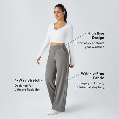 2026 NEW Limited offer🔥High Waisted Pocket Straight Leg Work Pants