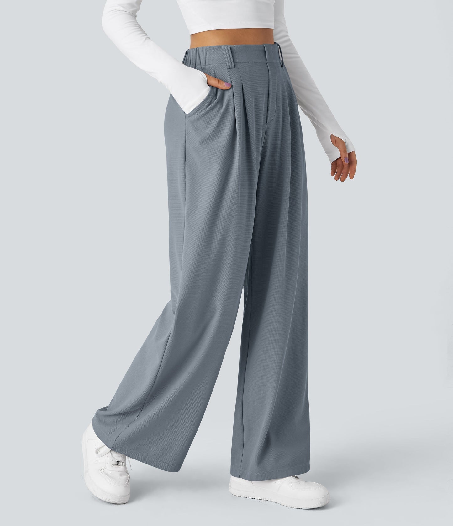 2026 NEW Limited offer🔥High Waisted Pocket Straight Leg Work Pants
