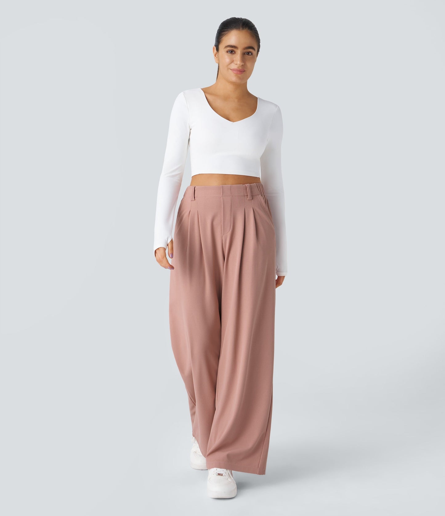2026 NEW Limited offer🔥High Waisted Pocket Straight Leg Work Pants