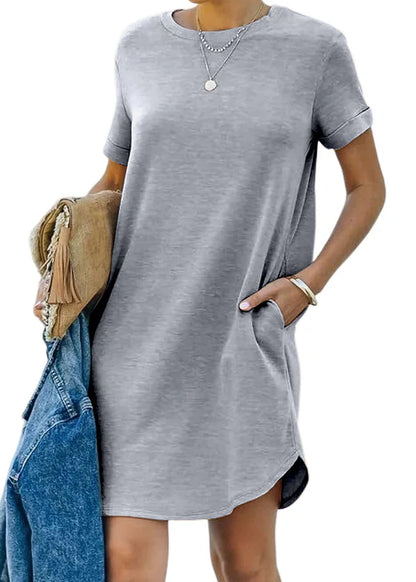 🔥 Last Day Sale | Soft Pocket T-Shirt Dress Women Love
