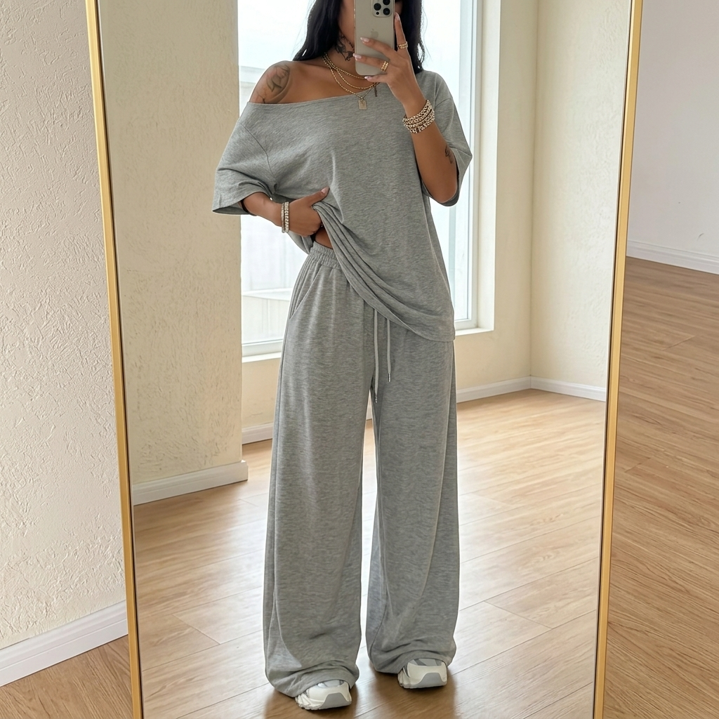 Women's Off-Shoulder Two-Piece Set