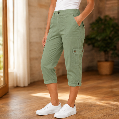 Women's Comfortable Stretch Capri with Pockets