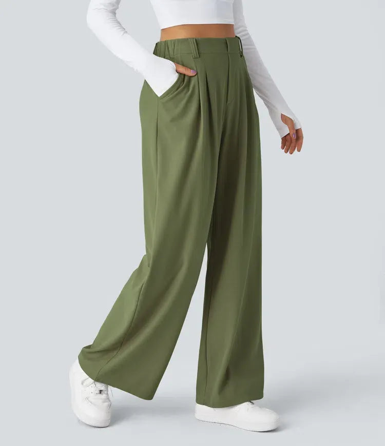 2026 NEW Limited offer🔥High Waisted Pocket Straight Leg Work Pants