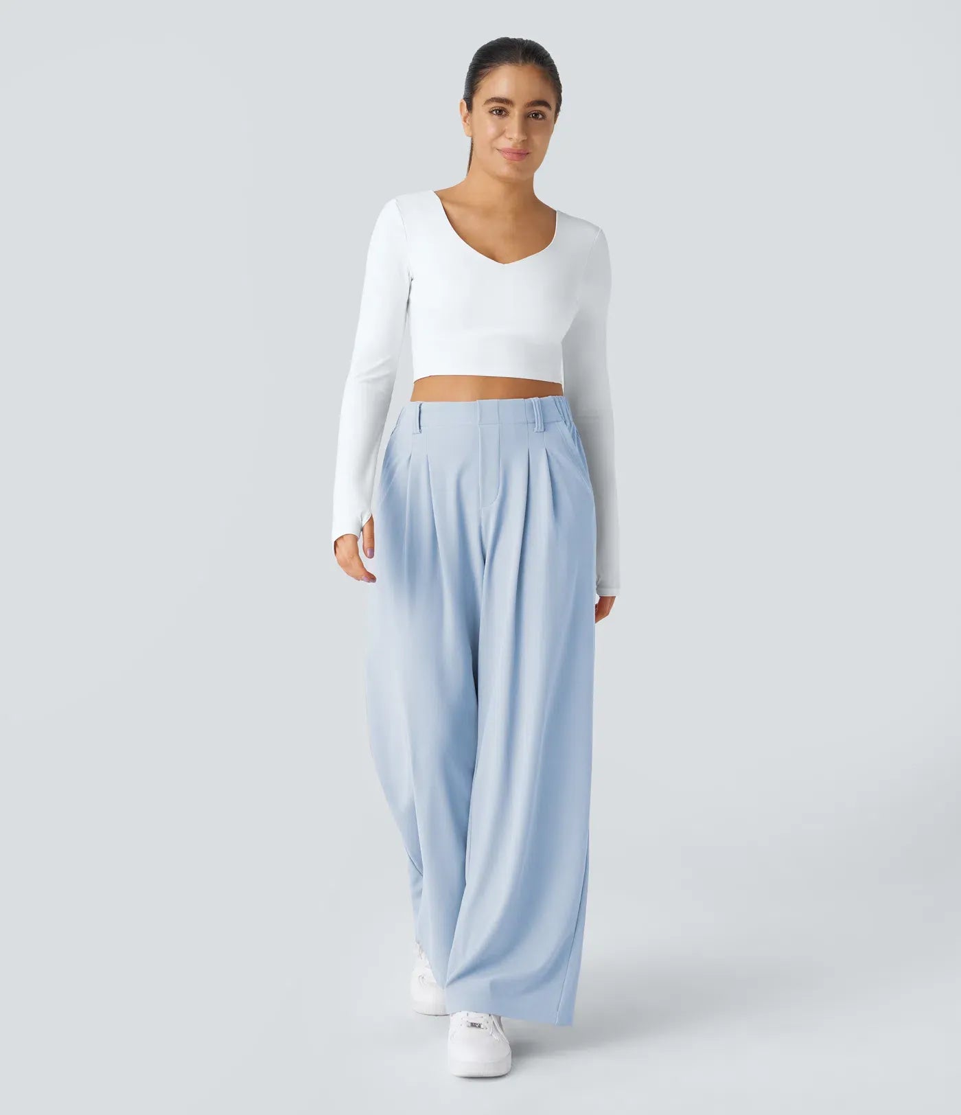 2026 NEW Limited offer🔥High Waisted Pocket Straight Leg Work Pants
