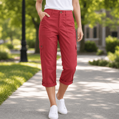 Women's Comfortable Stretch Capri with Pockets