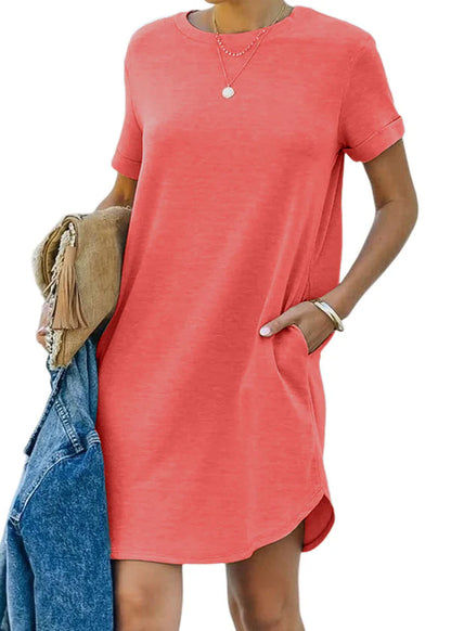🔥 Last Day Sale | Soft Pocket T-Shirt Dress Women Love
