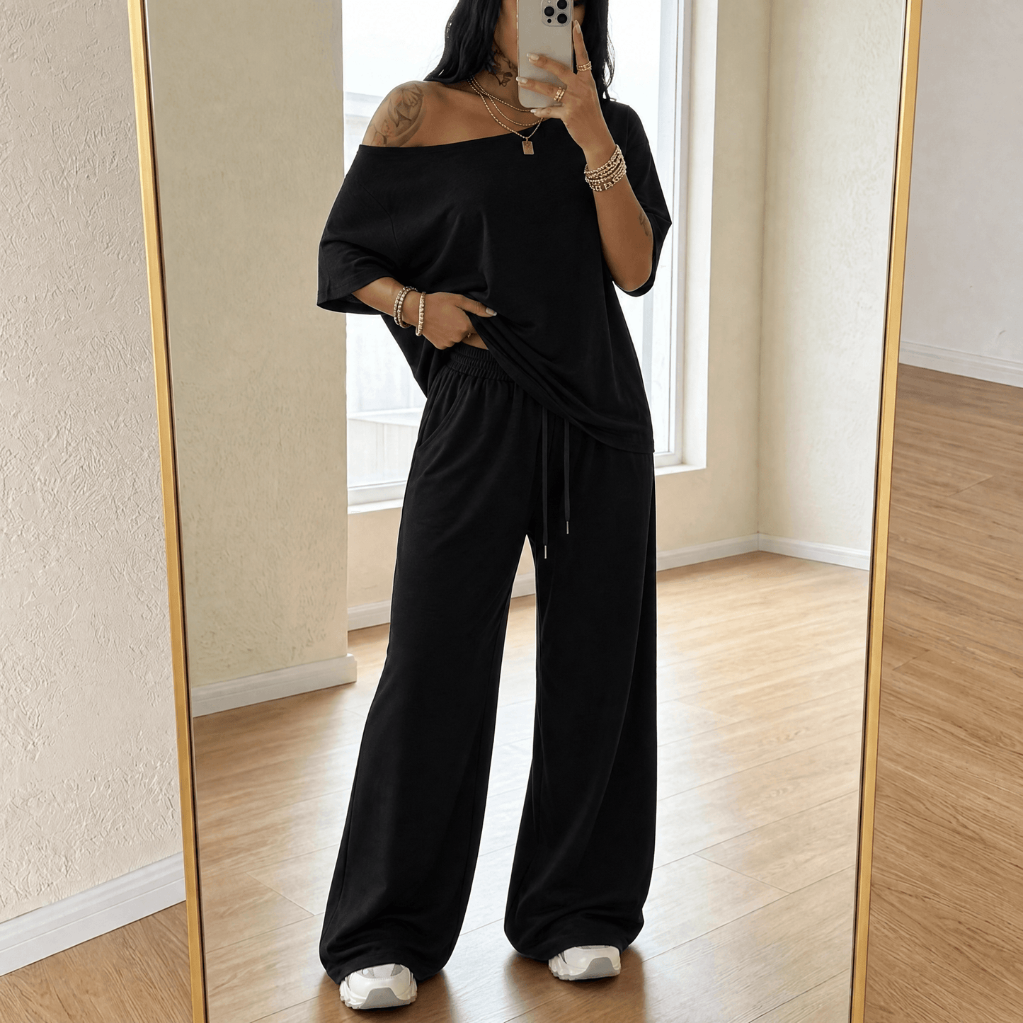 Women's Off-Shoulder Two-Piece Set
