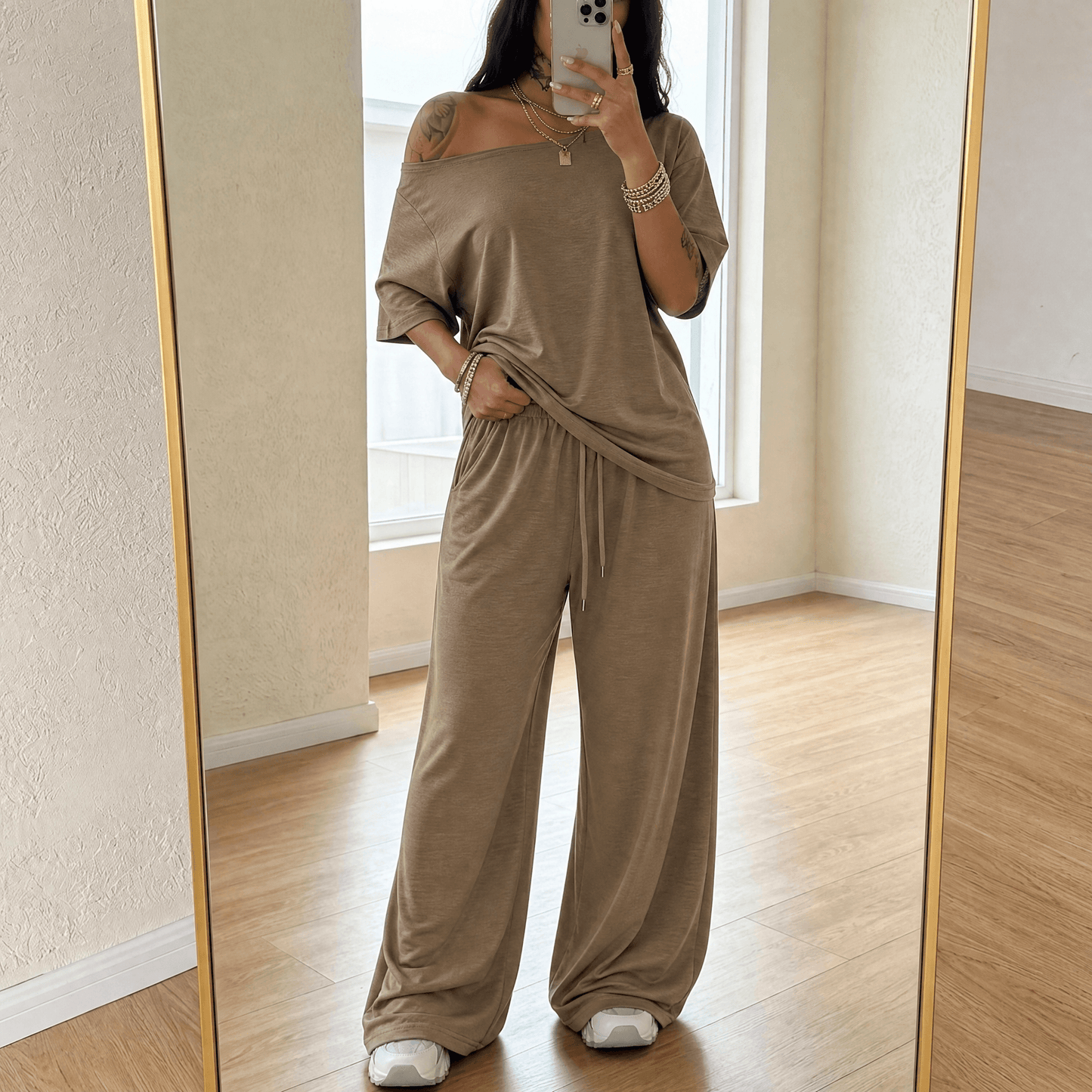Women's Off-Shoulder Two-Piece Set