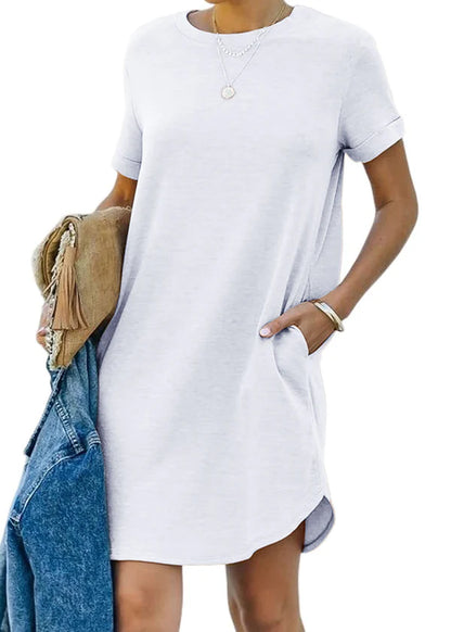 🔥 Last Day Sale | Soft Pocket T-Shirt Dress Women Love